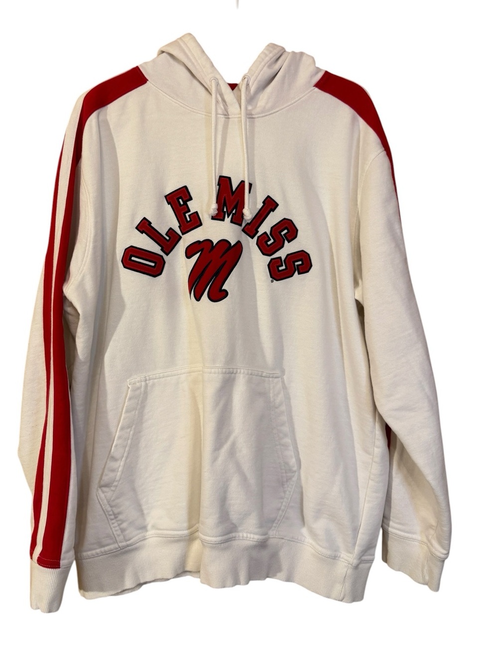 Champion Men’s Ole Miss Rebels Hoodie Sweatshirt White Red XL